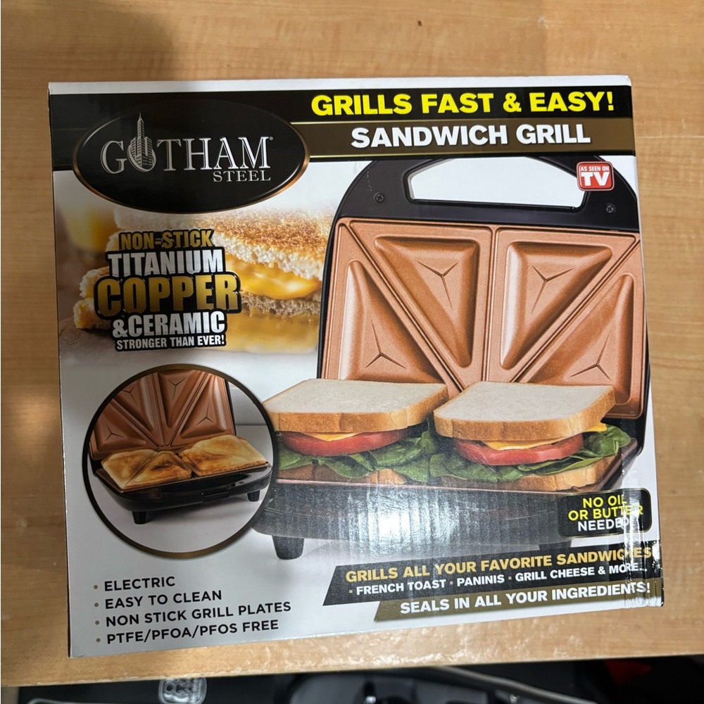 Gotham Steel Copper Sandwich Maker